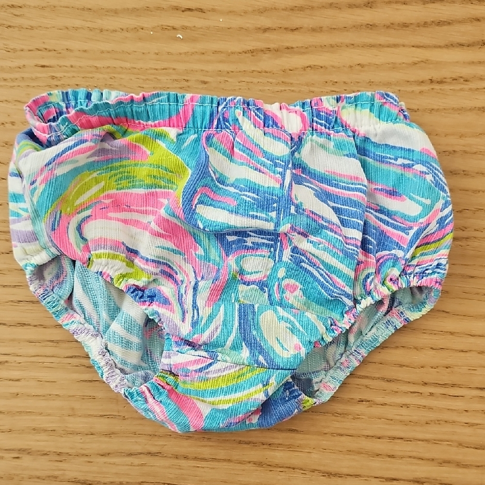 Lilly Pulitzer Pink and Blue Swirl Diaper Cover